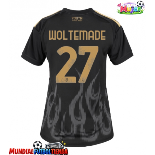 Camiseta Juventus Nick Woltemade #27 Tercera Equipación Replica 2026-27 para mujer mangas cortas